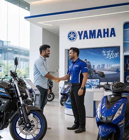 SV Yamaha advisor assisting a customer with ownership support
